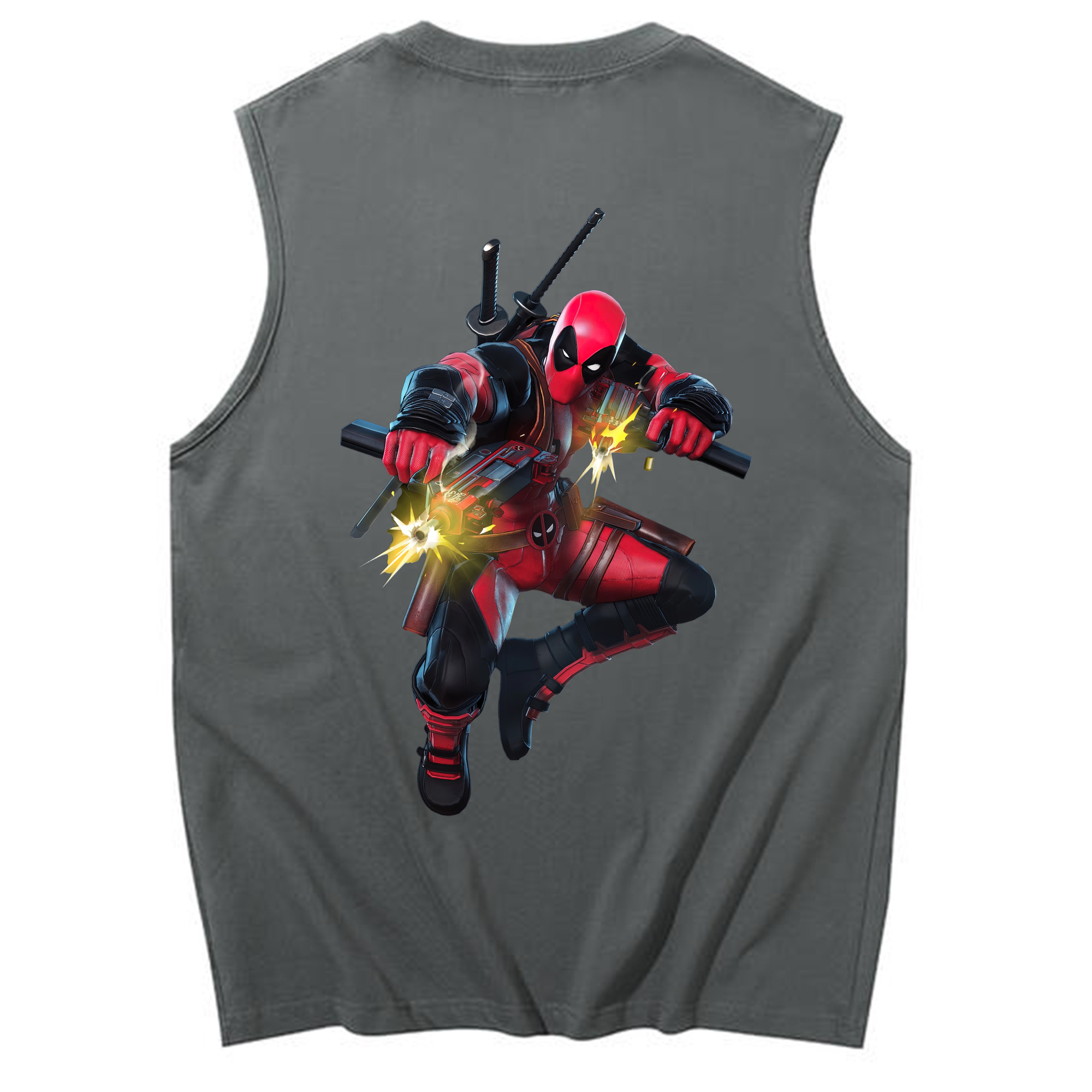 （画像用） Deadpool デッドプール コットン100％タンクトップ（背面プリント）